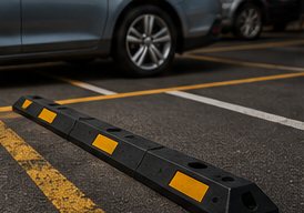 Opritor de parcare ROMARK WS-600 montat la capătul unui loc de parcare